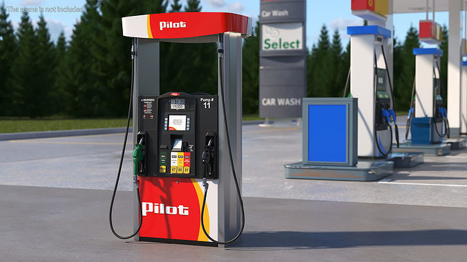 Gas Pump Pilot 3D model 2