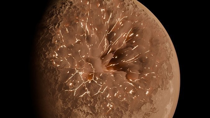 Procedural planet absorption 3D model