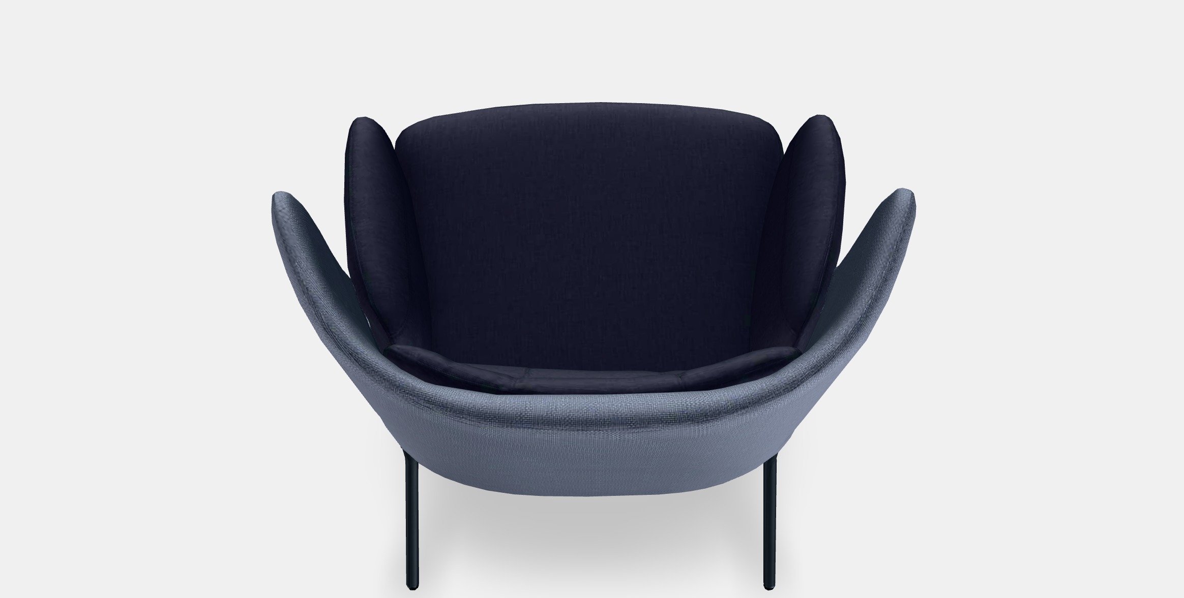 BINGSTA High-back armchair Low-poly 3D model_7