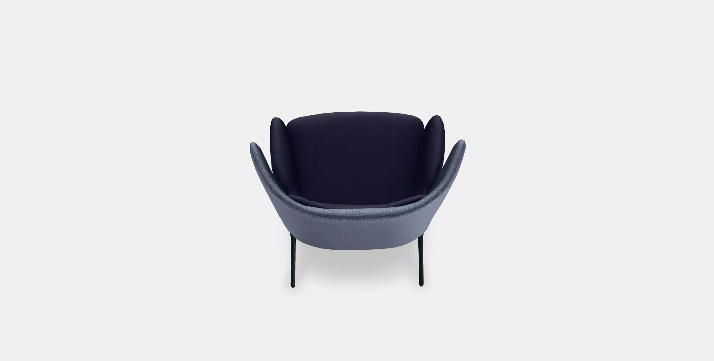 BINGSTA High-back armchair Low-poly 3D model_0