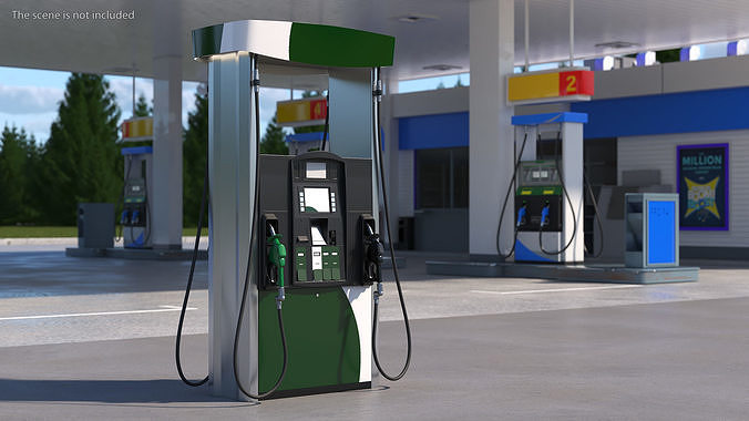 Gas Pump Green 3D model