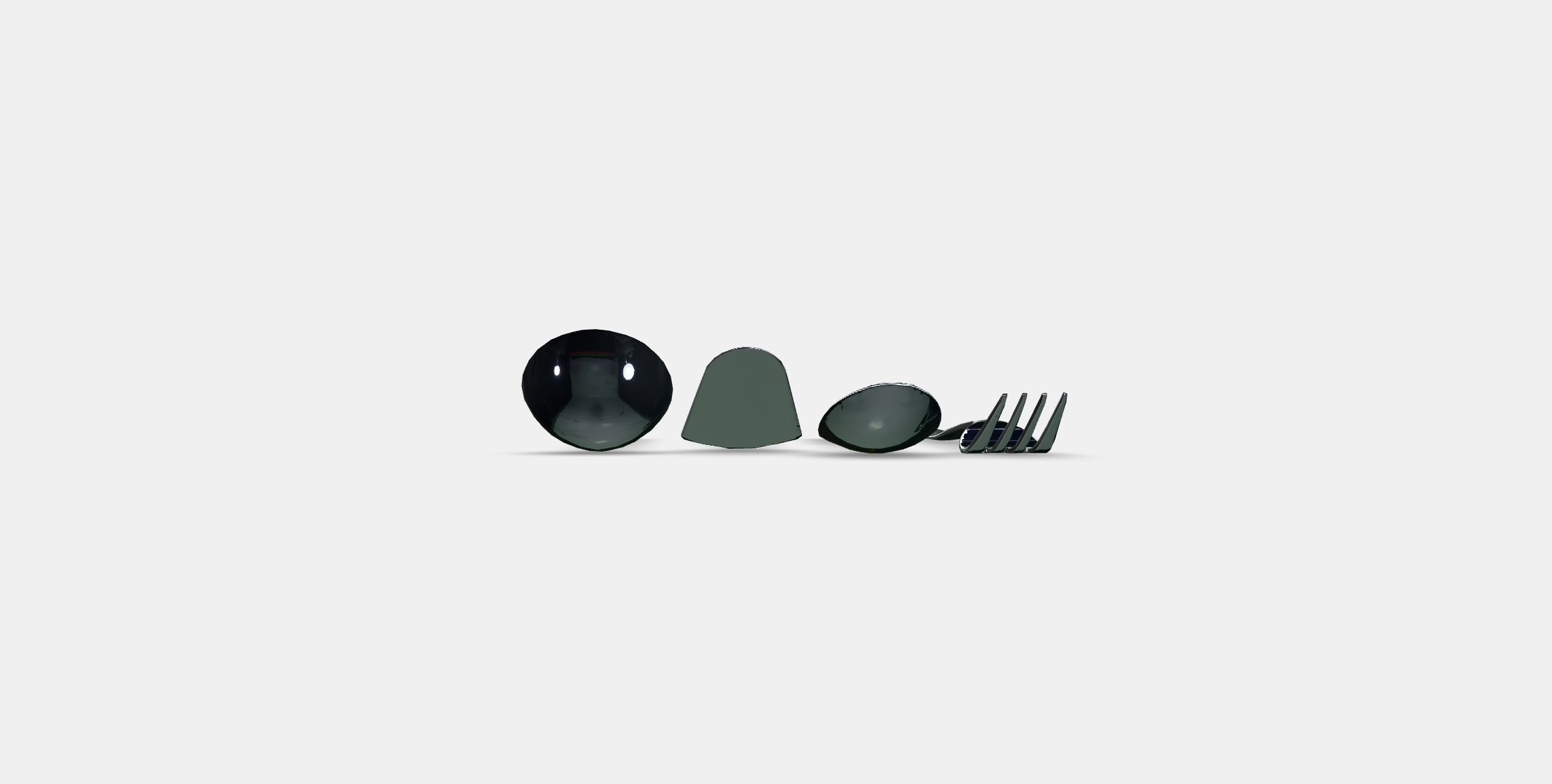 IKEA 365 4-piece serving set Low-poly 3D model_14