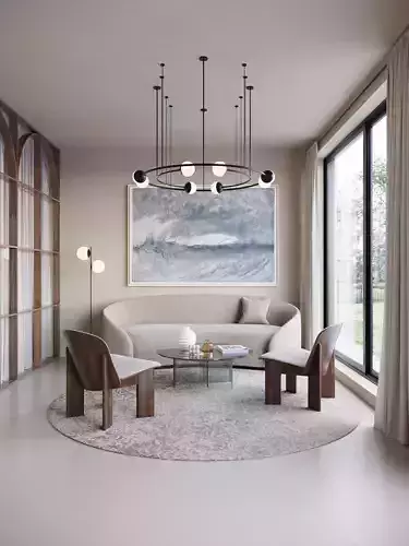 Sandstone interior scene 3D model