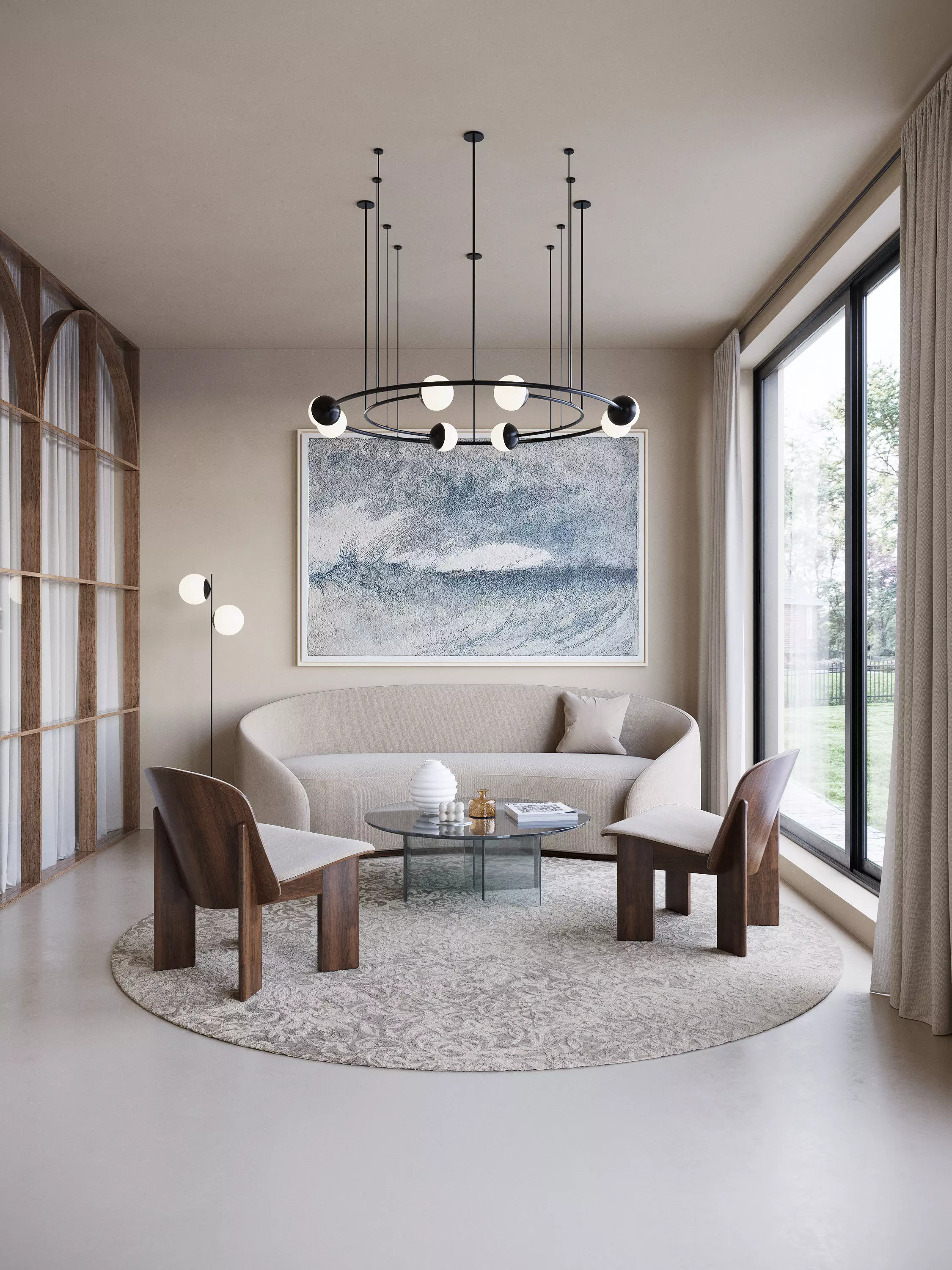 Sandstone interior scene 3D model_0