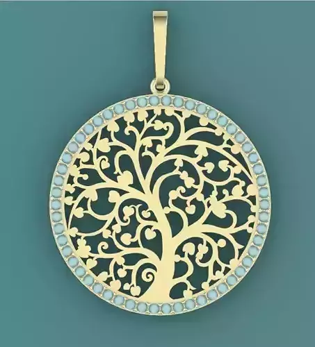 Tree of Life pendant 3D print model