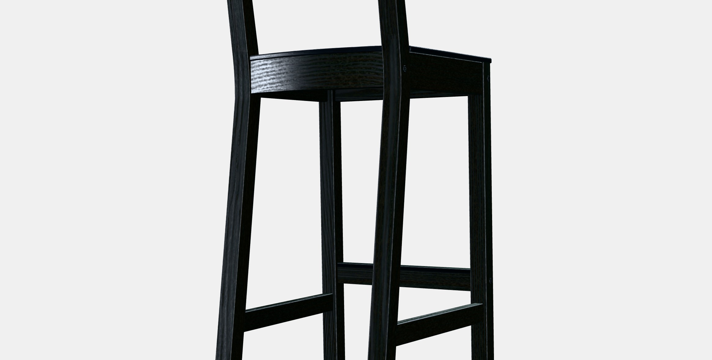 NORDVIKEN Bar stool with backrest Low-poly 3D model_7