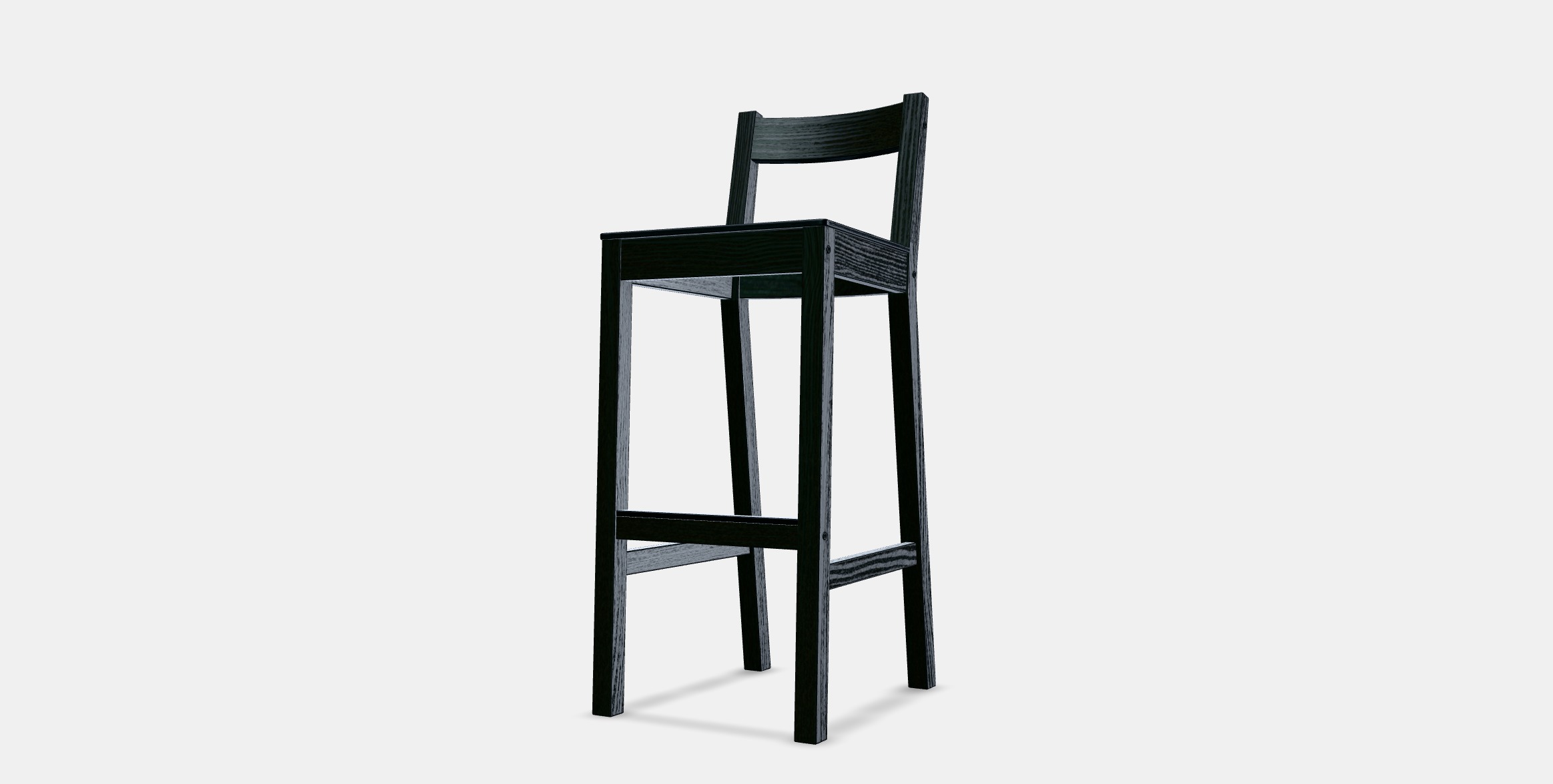 NORDVIKEN Bar stool with backrest Low-poly 3D model_12