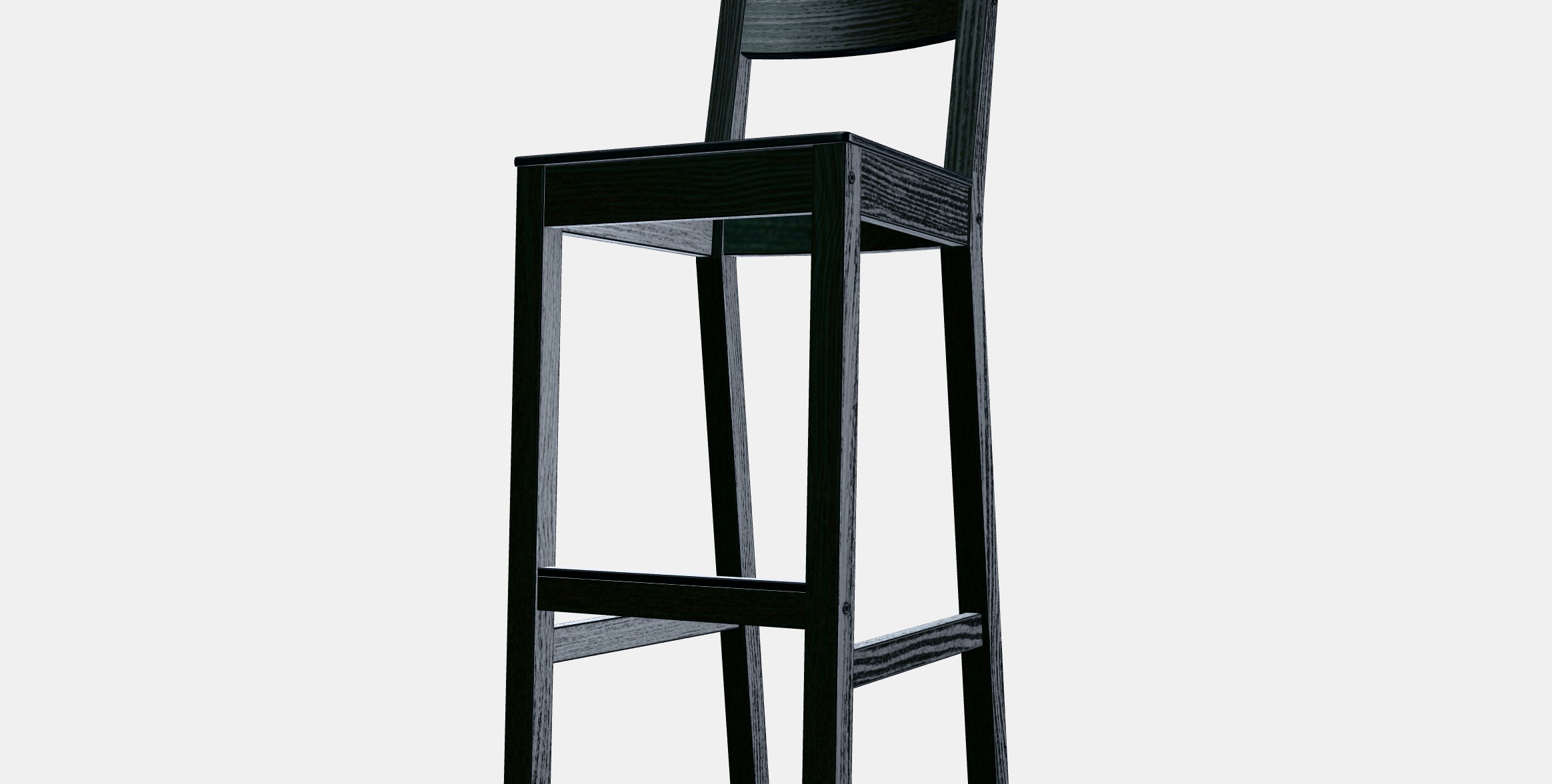 NORDVIKEN Bar stool with backrest Low-poly 3D model_13