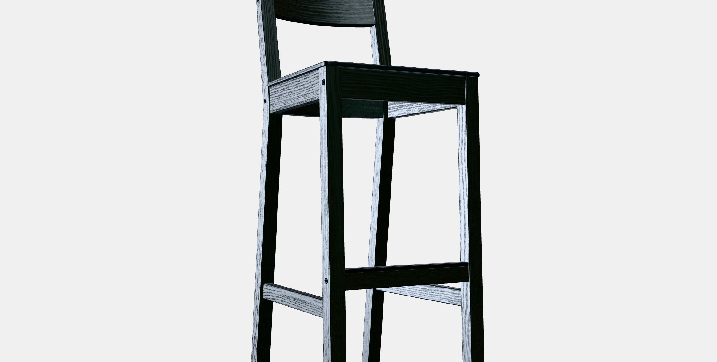NORDVIKEN Bar stool with backrest Low-poly 3D model_10