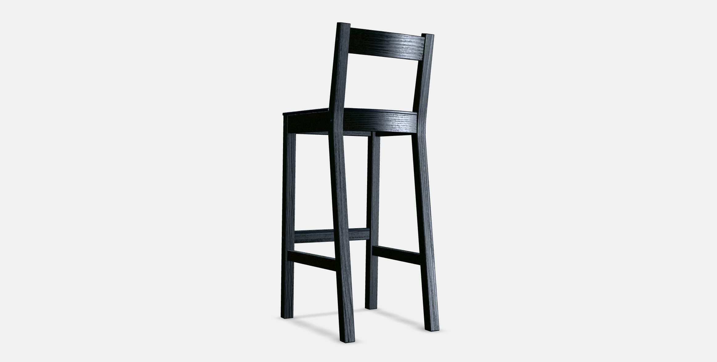 NORDVIKEN Bar stool with backrest Low-poly 3D model_16