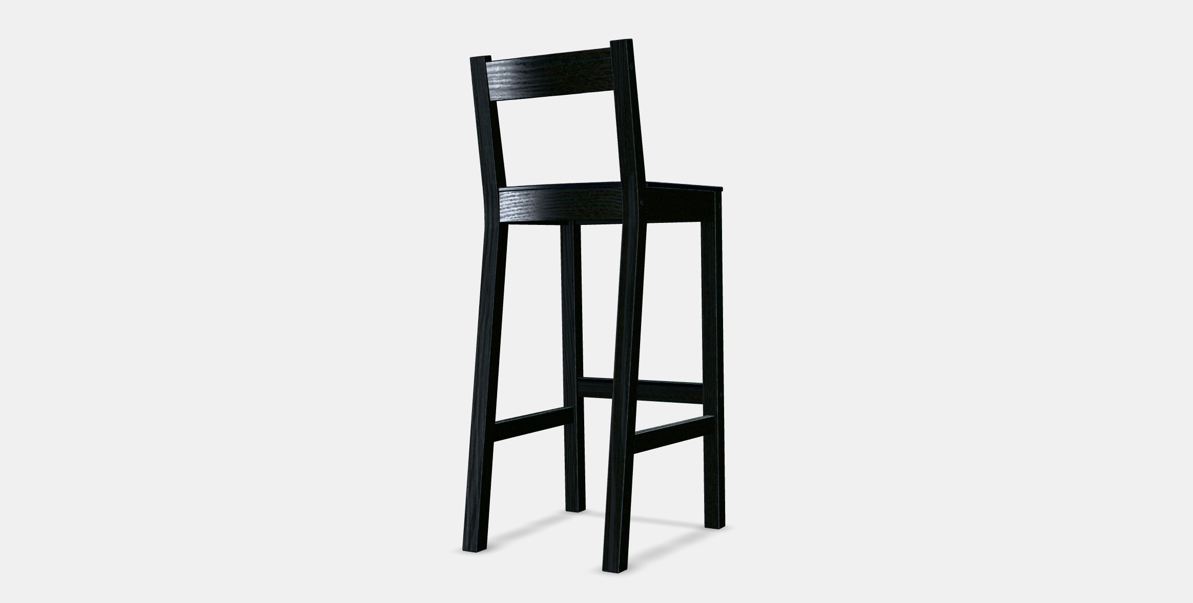 NORDVIKEN Bar stool with backrest Low-poly 3D model_5