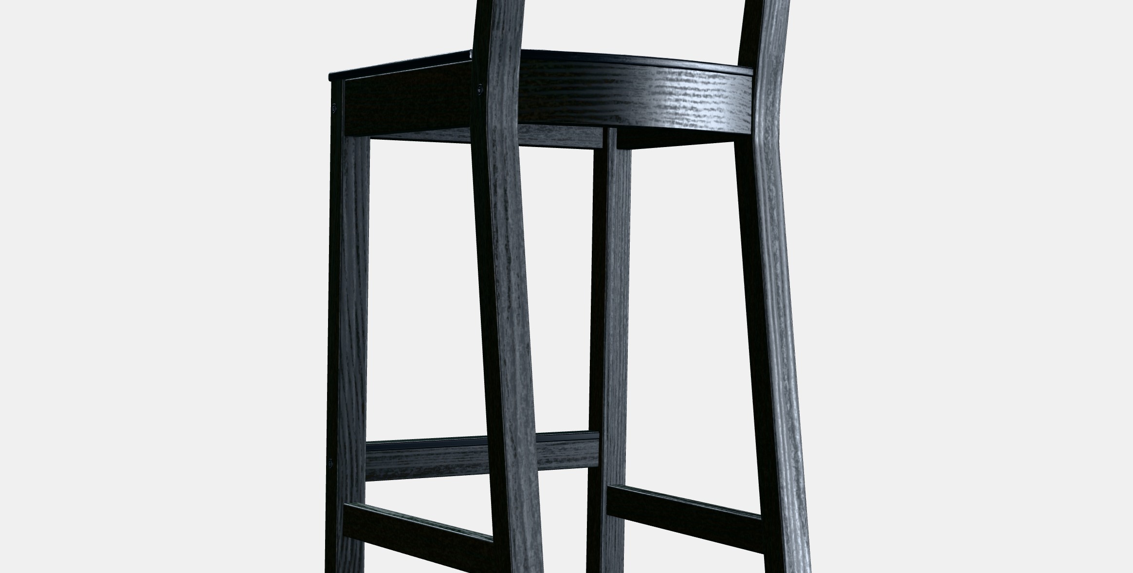 NORDVIKEN Bar stool with backrest Low-poly 3D model_2