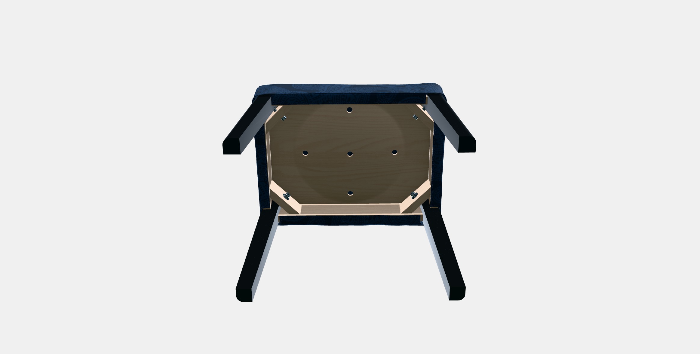 SAKARIAS Stool 2 Low-poly 3D model_6