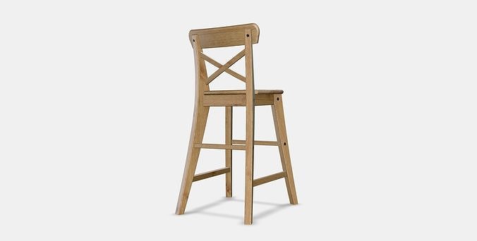 INGOLF Junior chair Low-poly 3D model