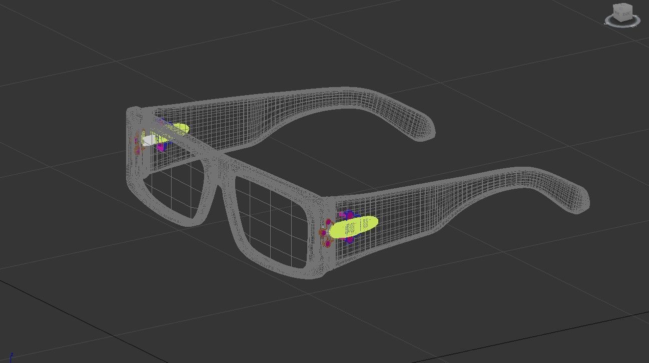 Louis Vuitton Sunglasses Low-poly 3D model_3