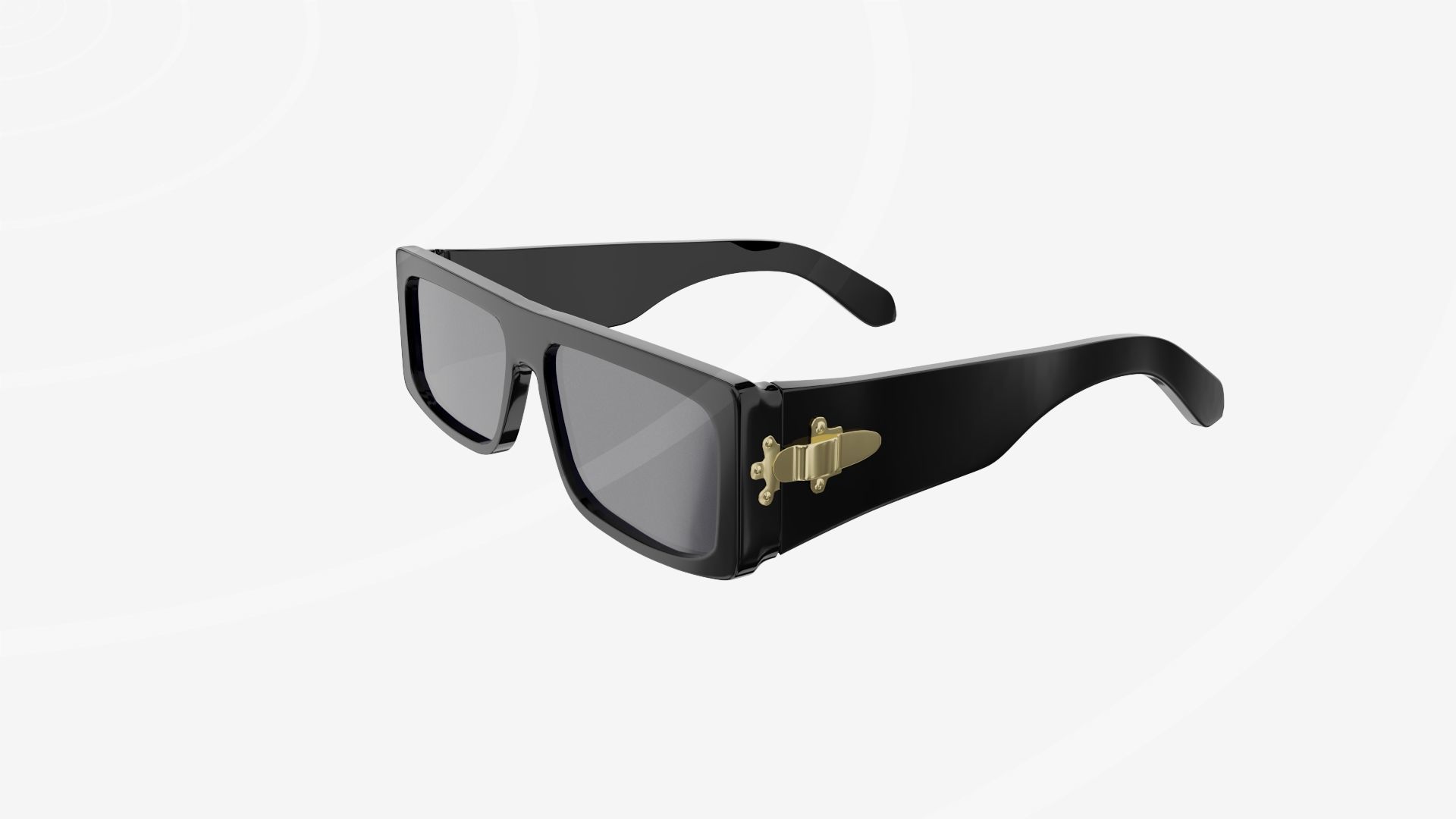 Louis Vuitton Sunglasses Low-poly 3D model_1