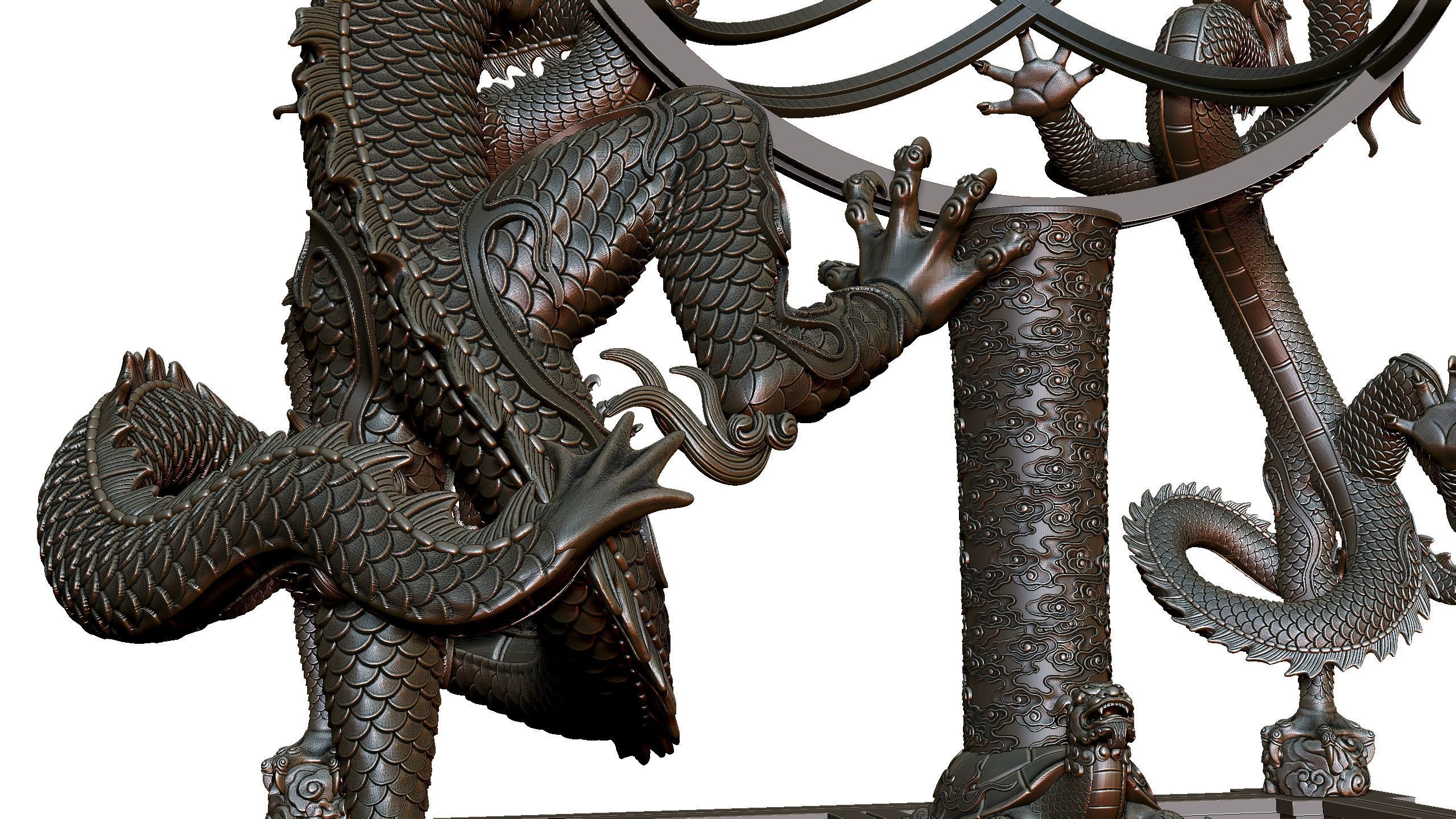 Chinese Armillary sphere 3D print model_9