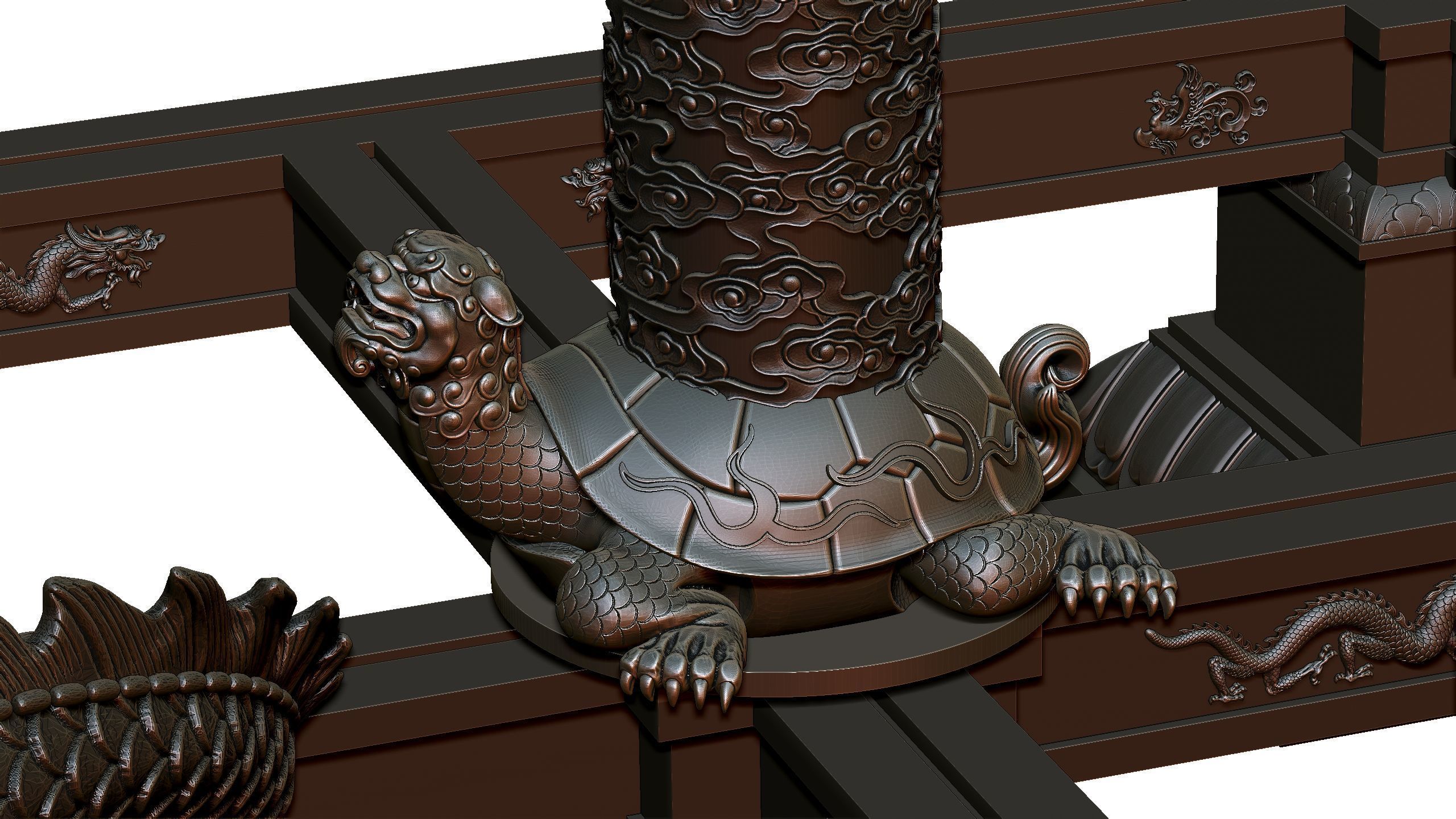 Chinese Armillary sphere 3D print model_10