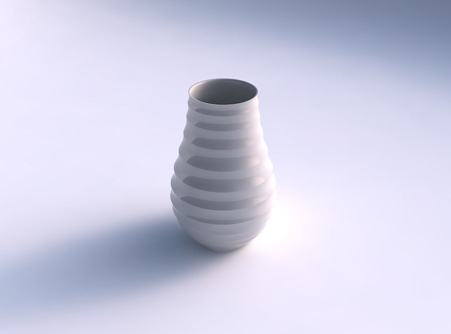 Vase twisted with small horizontal sections 3D print model_0