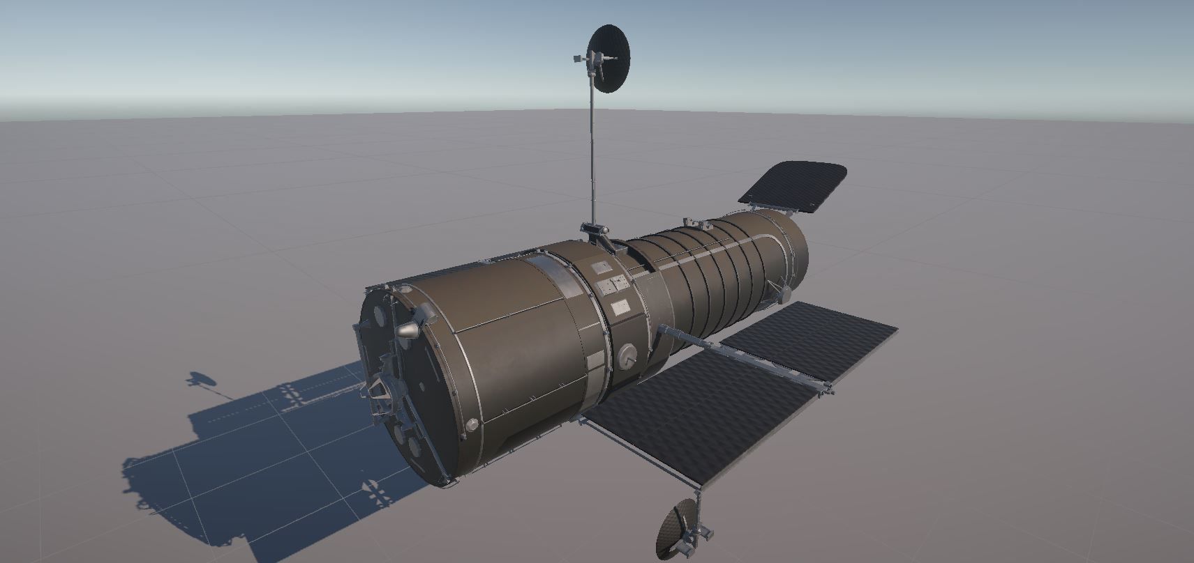 Hubble Satelite Low-poly 3D model_6