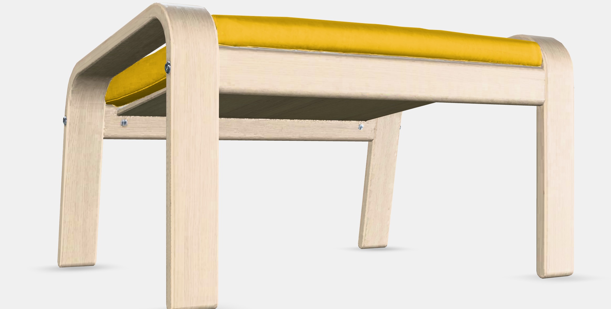 POANG Footstool 7 Low-poly 3D model_2