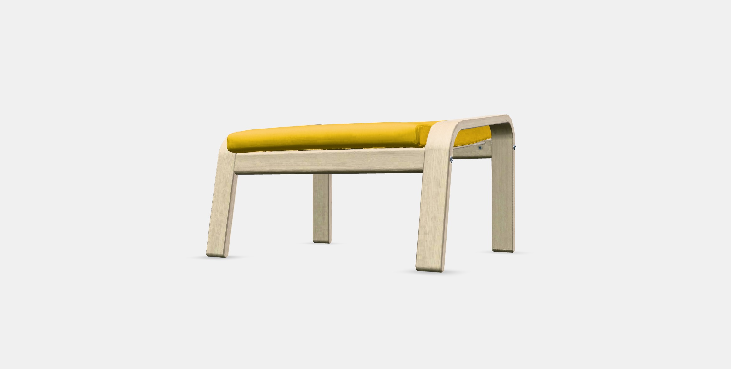 POANG Footstool 7 Low-poly 3D model_12