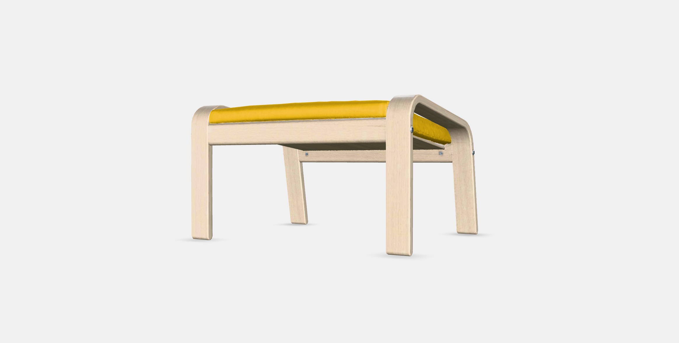 POANG Footstool 7 Low-poly 3D model_4