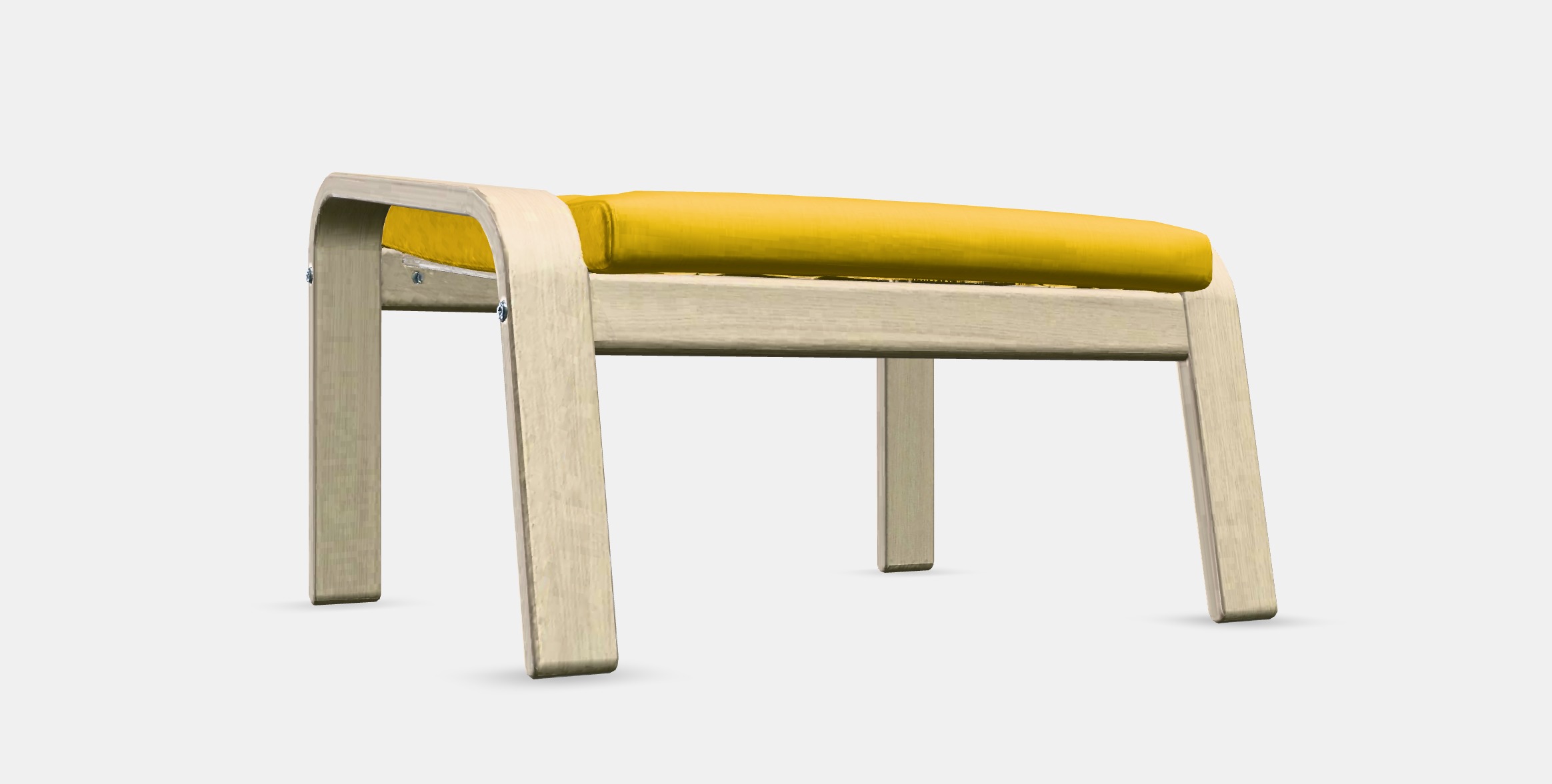 POANG Footstool 7 Low-poly 3D model_8