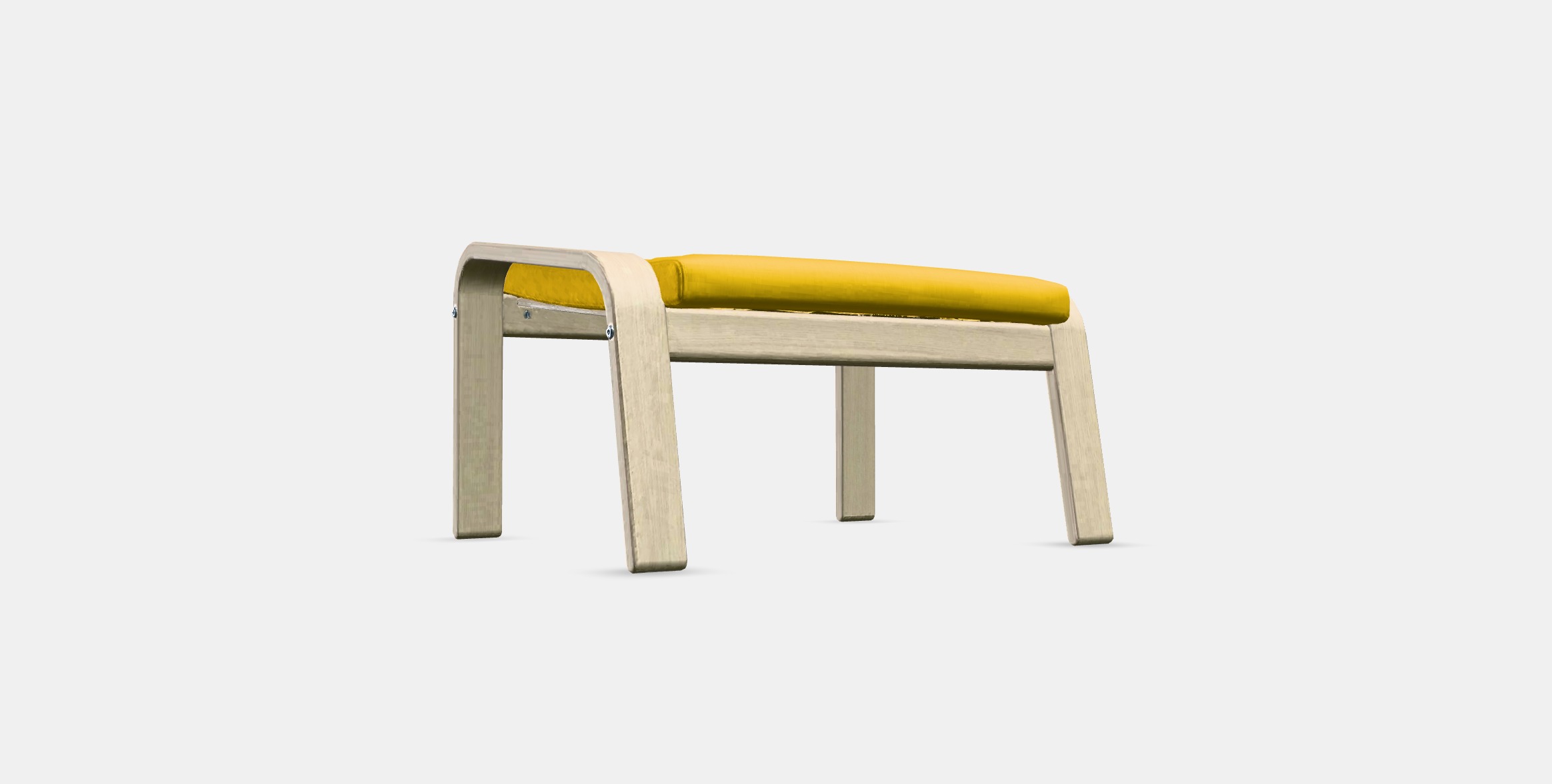 POANG Footstool 7 Low-poly 3D model_3