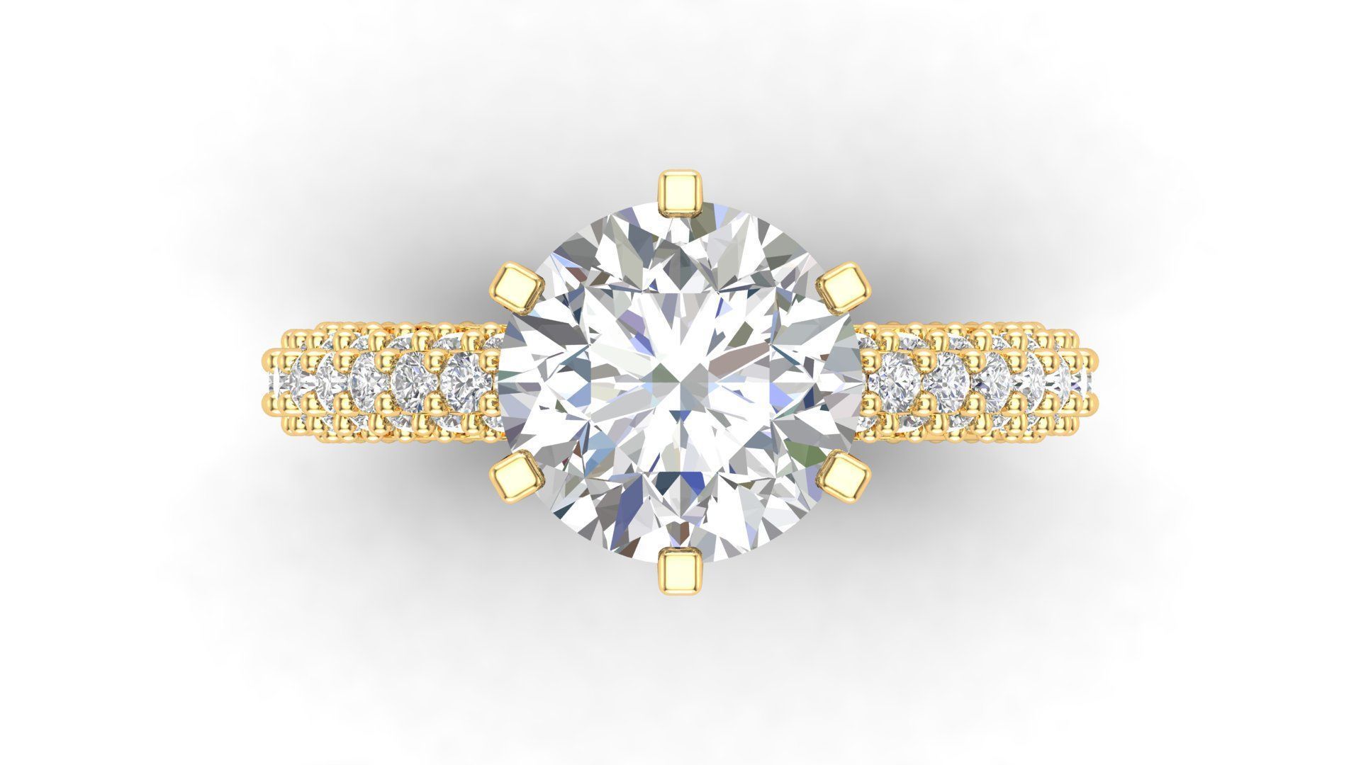 Diamond rings  3D print model_16