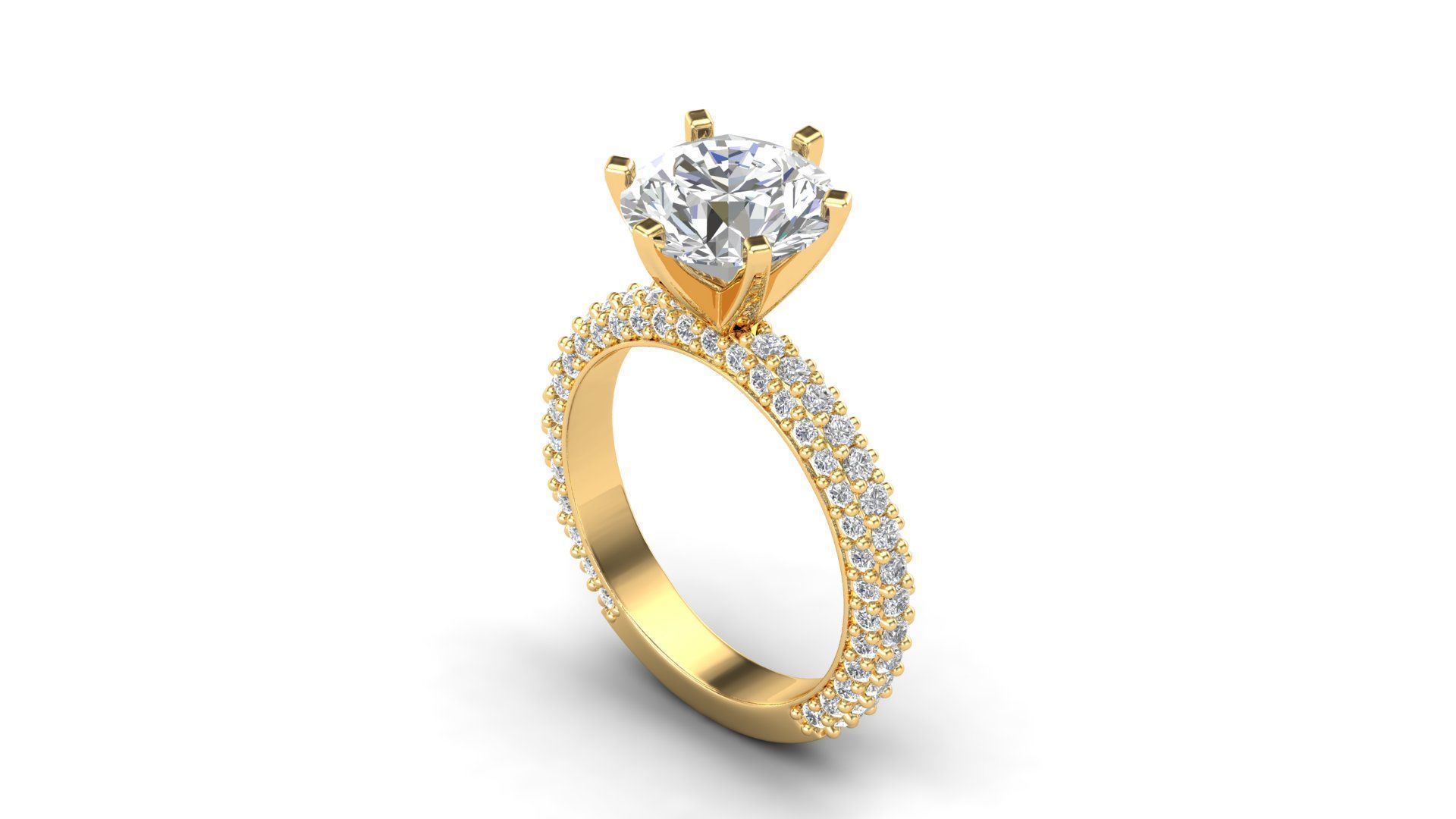 Diamond rings  3D print model_7