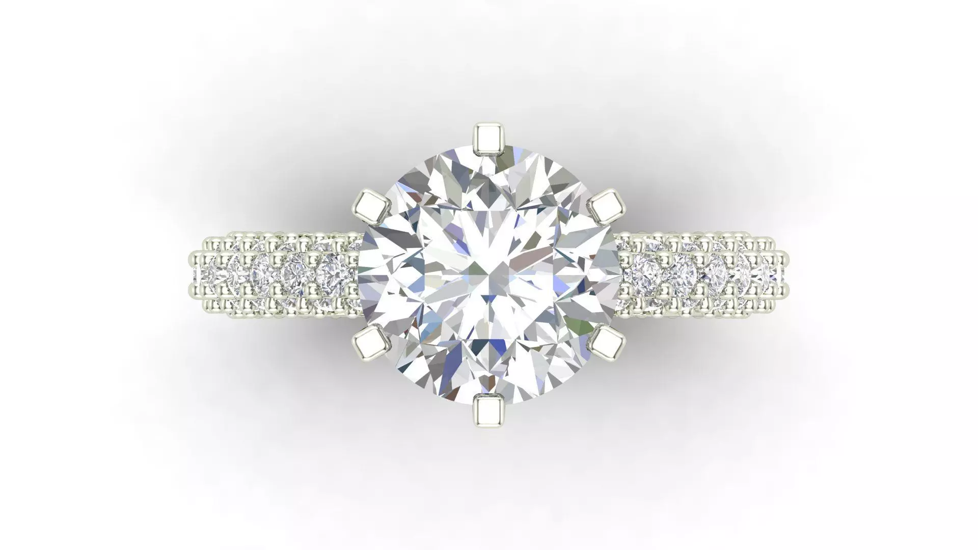 Diamond rings  3D print model_0