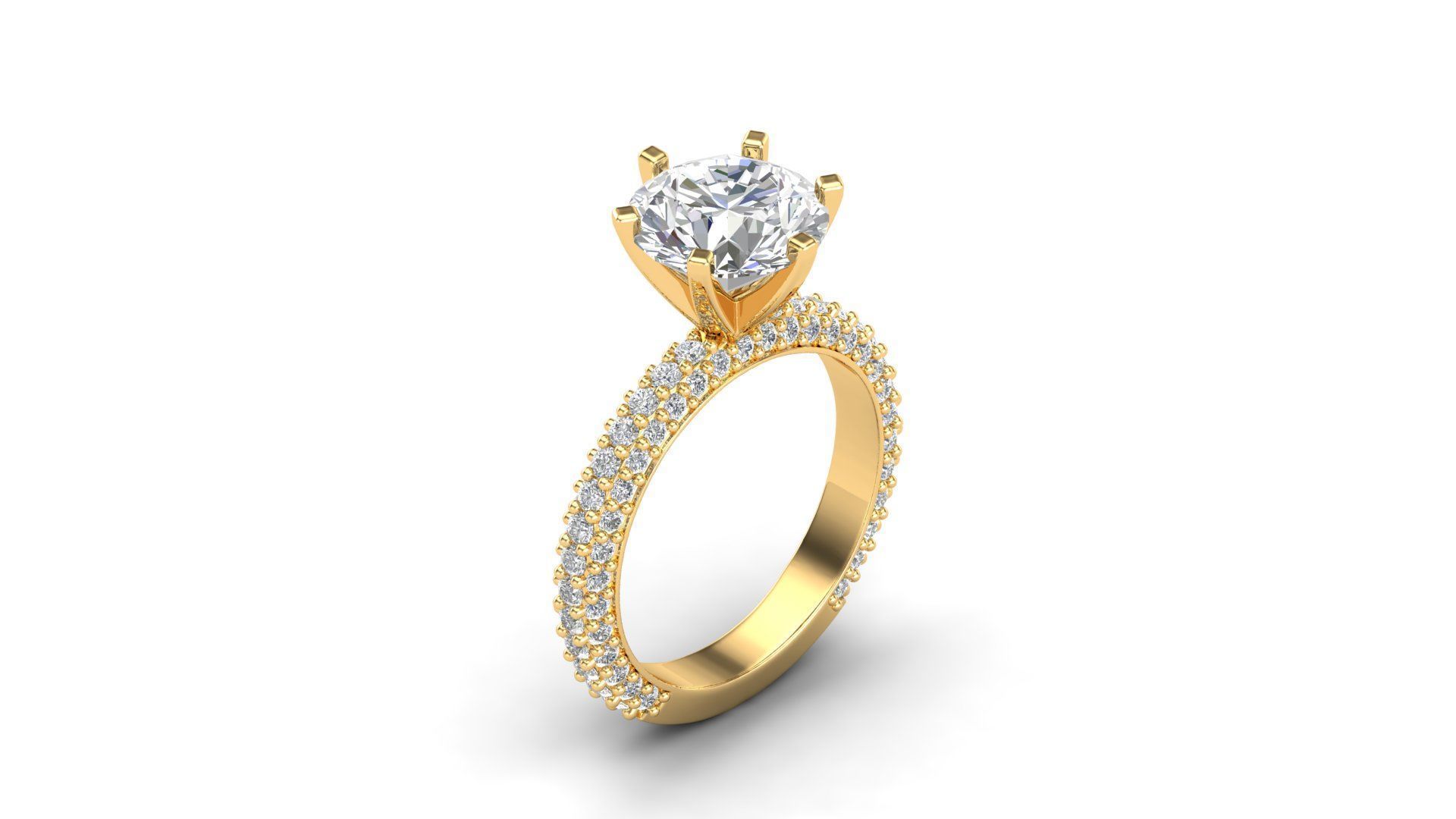Diamond rings  3D print model_10