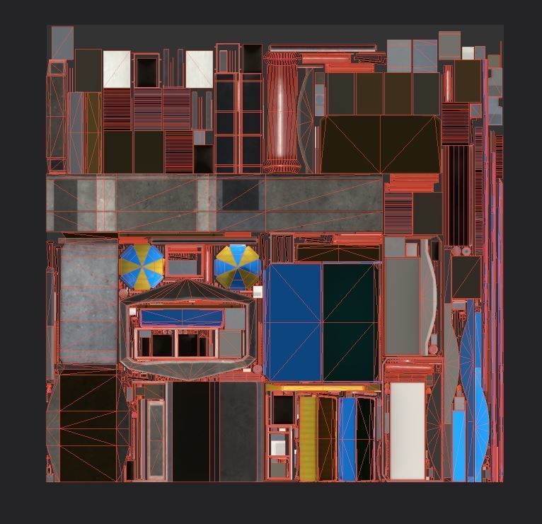 Amusement Park Environment Low-poly 3D model_5