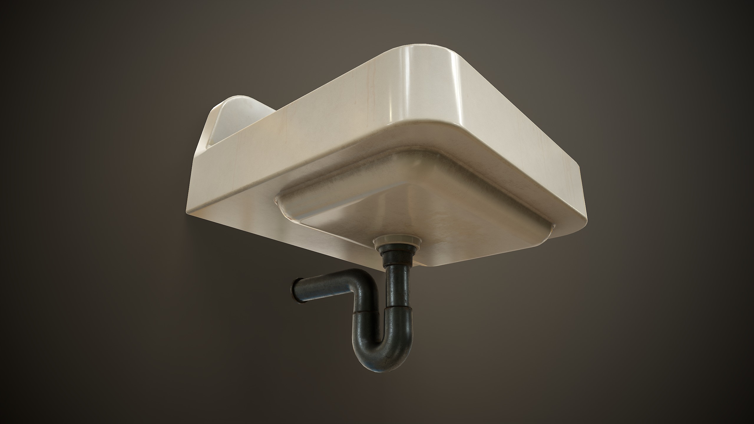 Bathroom sink Low-poly 3D model_3