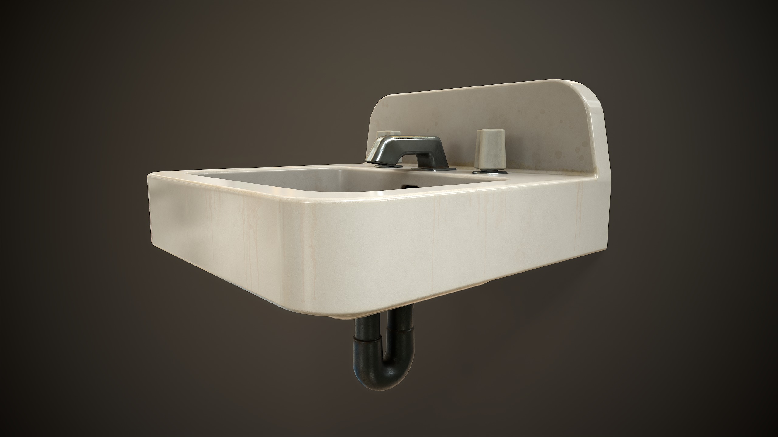 Bathroom sink Low-poly 3D model_8