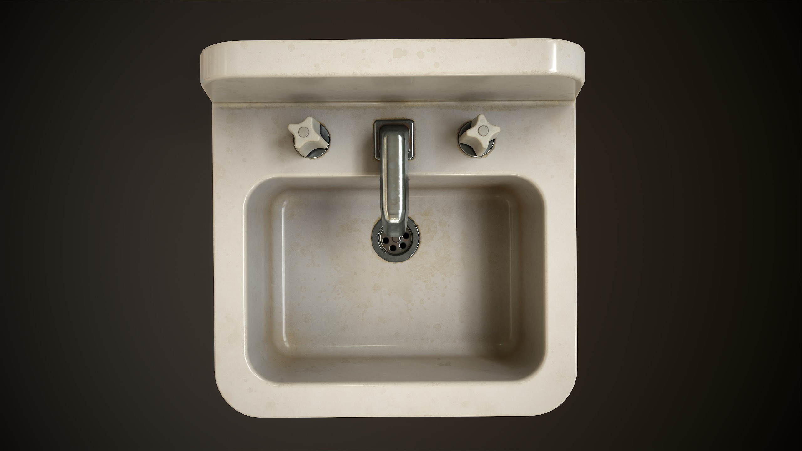 Bathroom sink Low-poly 3D model_9