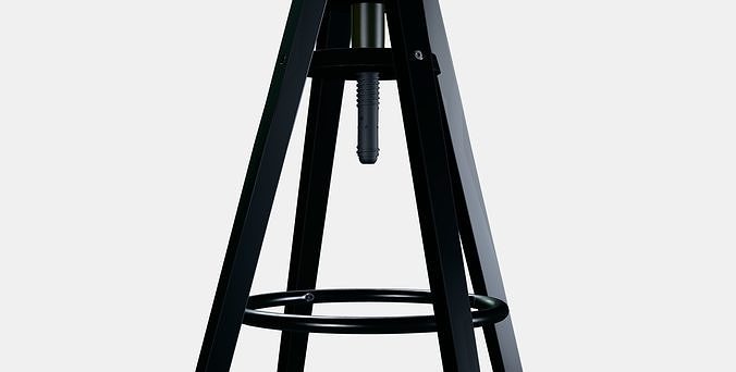 DALFRED Bar stool 1 Low-poly 3D model