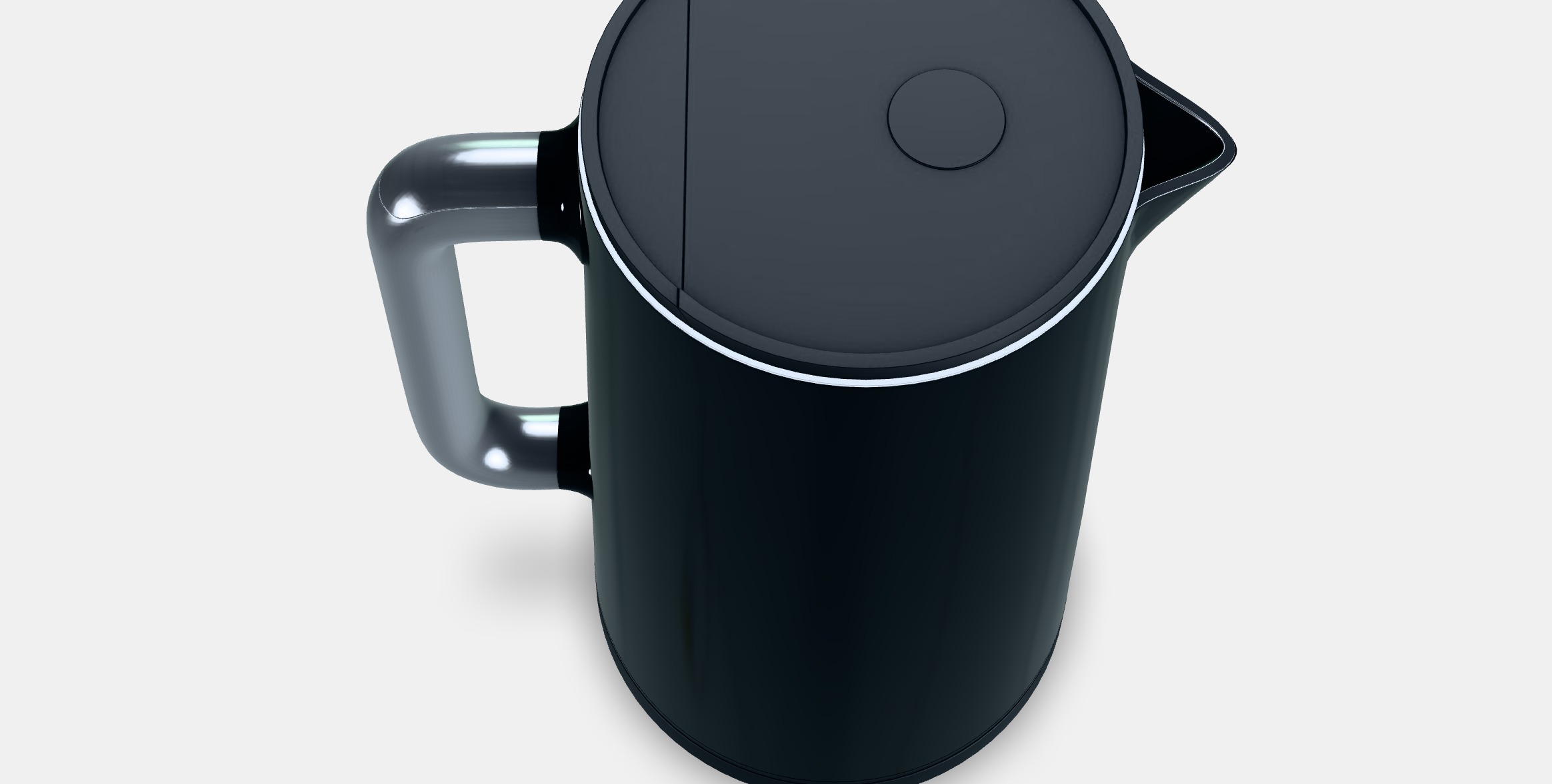 Tefal KO851830 Digital Display Black Low-poly 3D model_4