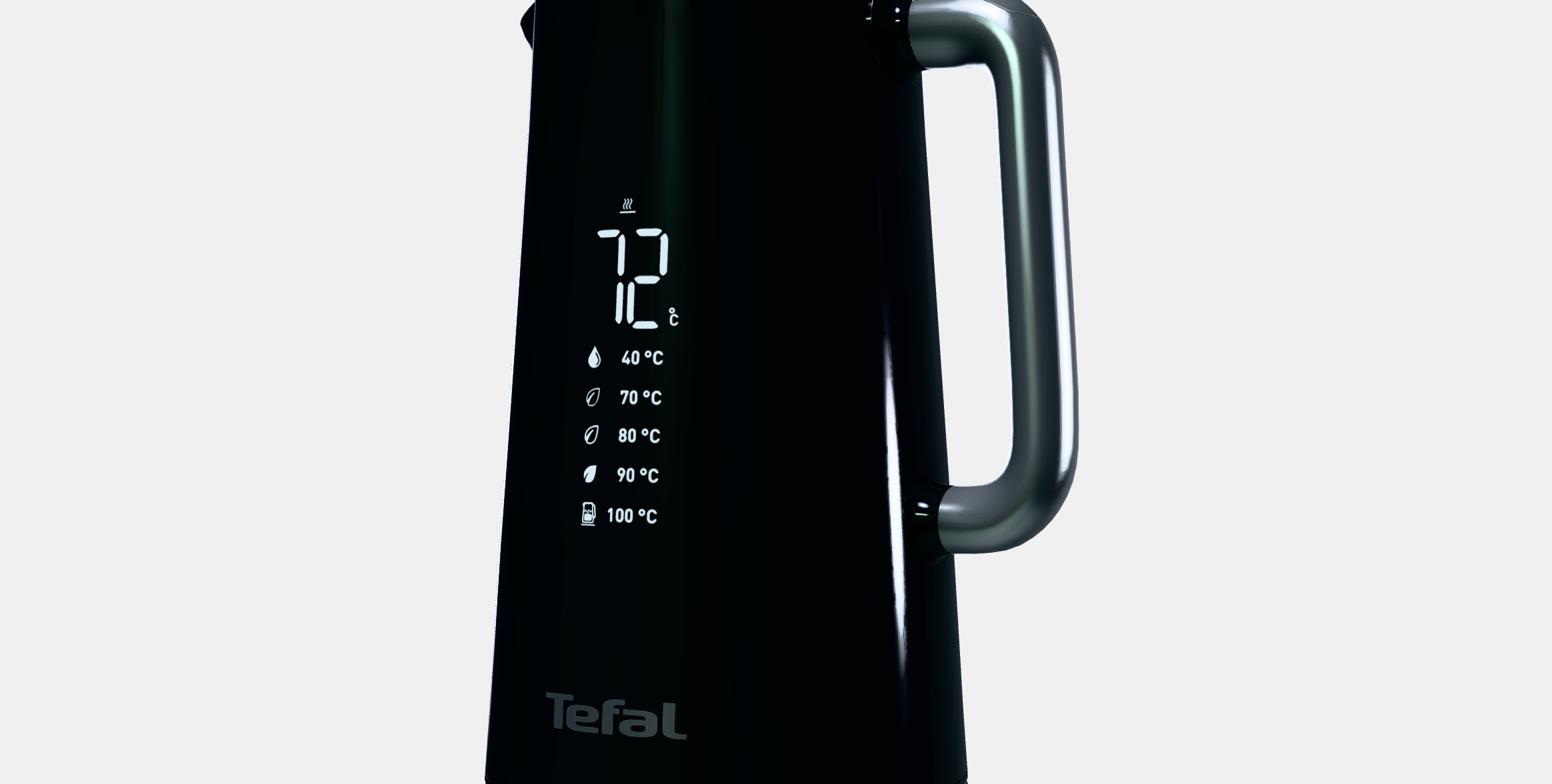 Tefal KO851830 Digital Display Black Low-poly 3D model_13