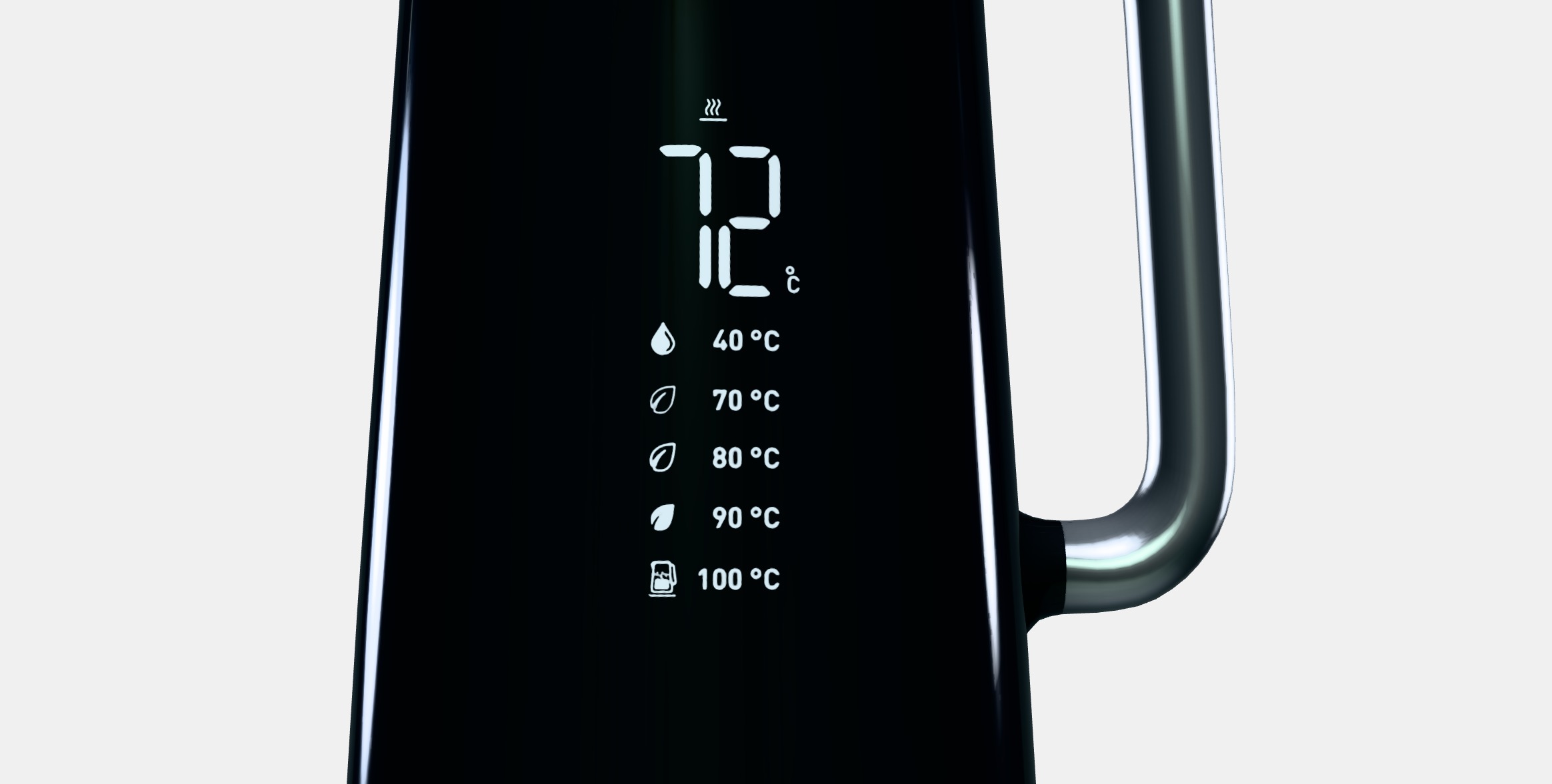 Tefal KO851830 Digital Display Black Low-poly 3D model_11