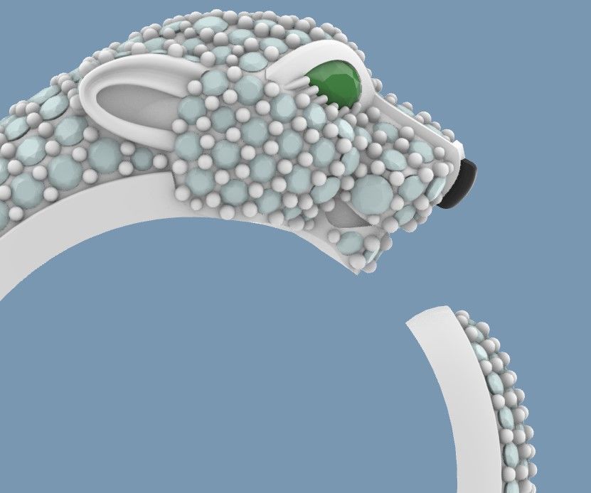 Ring Panther 3D print model_2