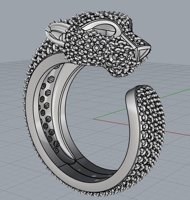 Ring Panther 3D print model_4