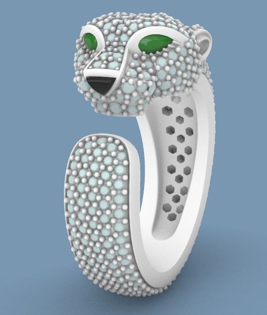 Ring Panther 3D print model_3