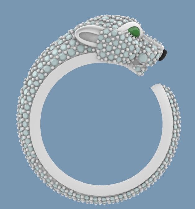 Ring Panther 3D print model_1