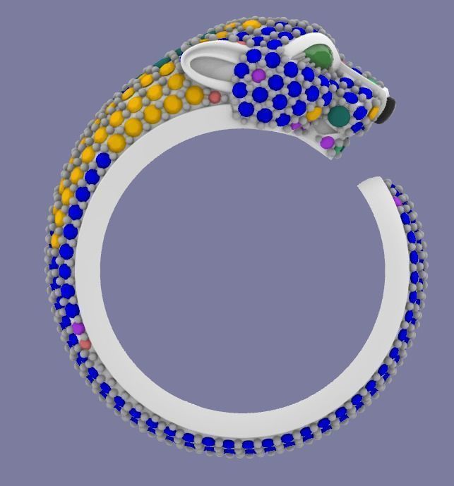 Ring Panther 3D print model_6