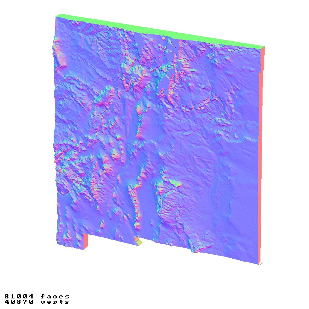 New Mexico USA relief maps collection 3D print model_2