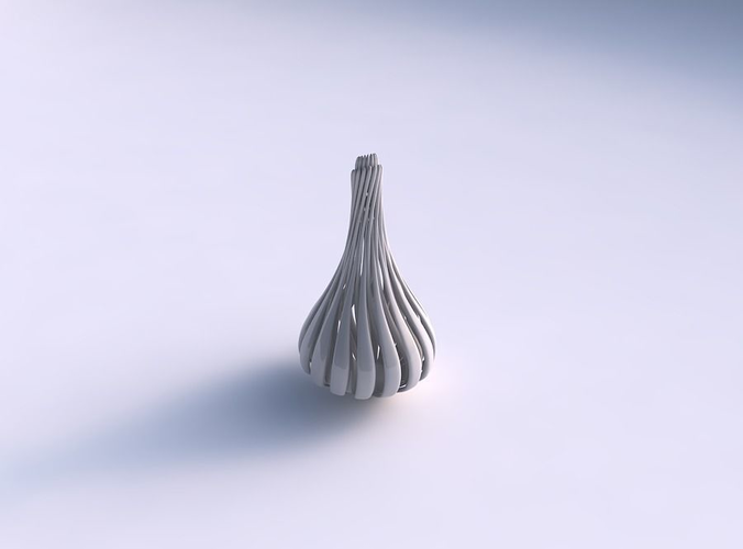 Vase twisted with muscle structure and soft tips long top
