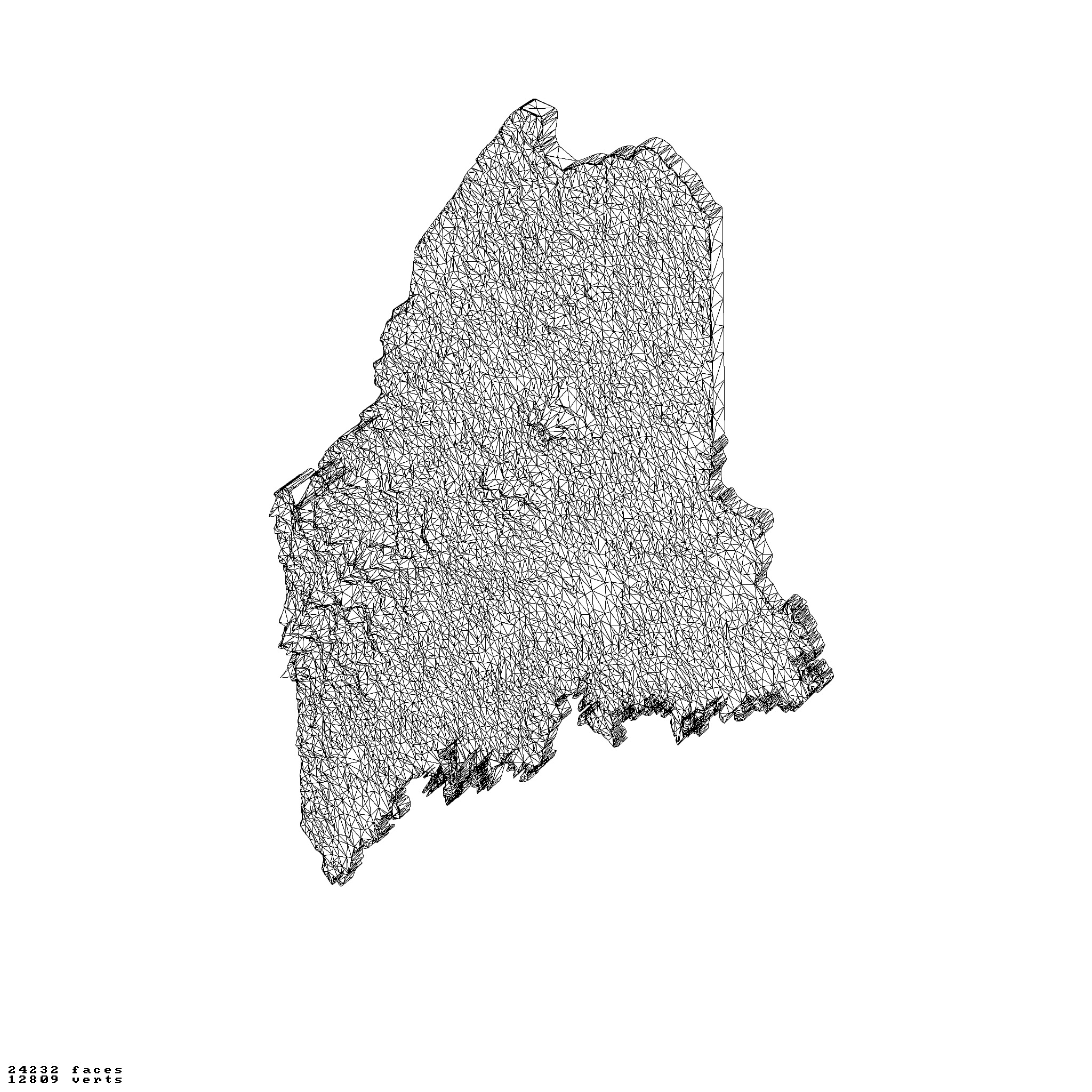 Maine USA relief map collection 3D print model_11