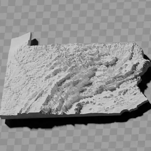 Pennsylvania USA relief maps collection